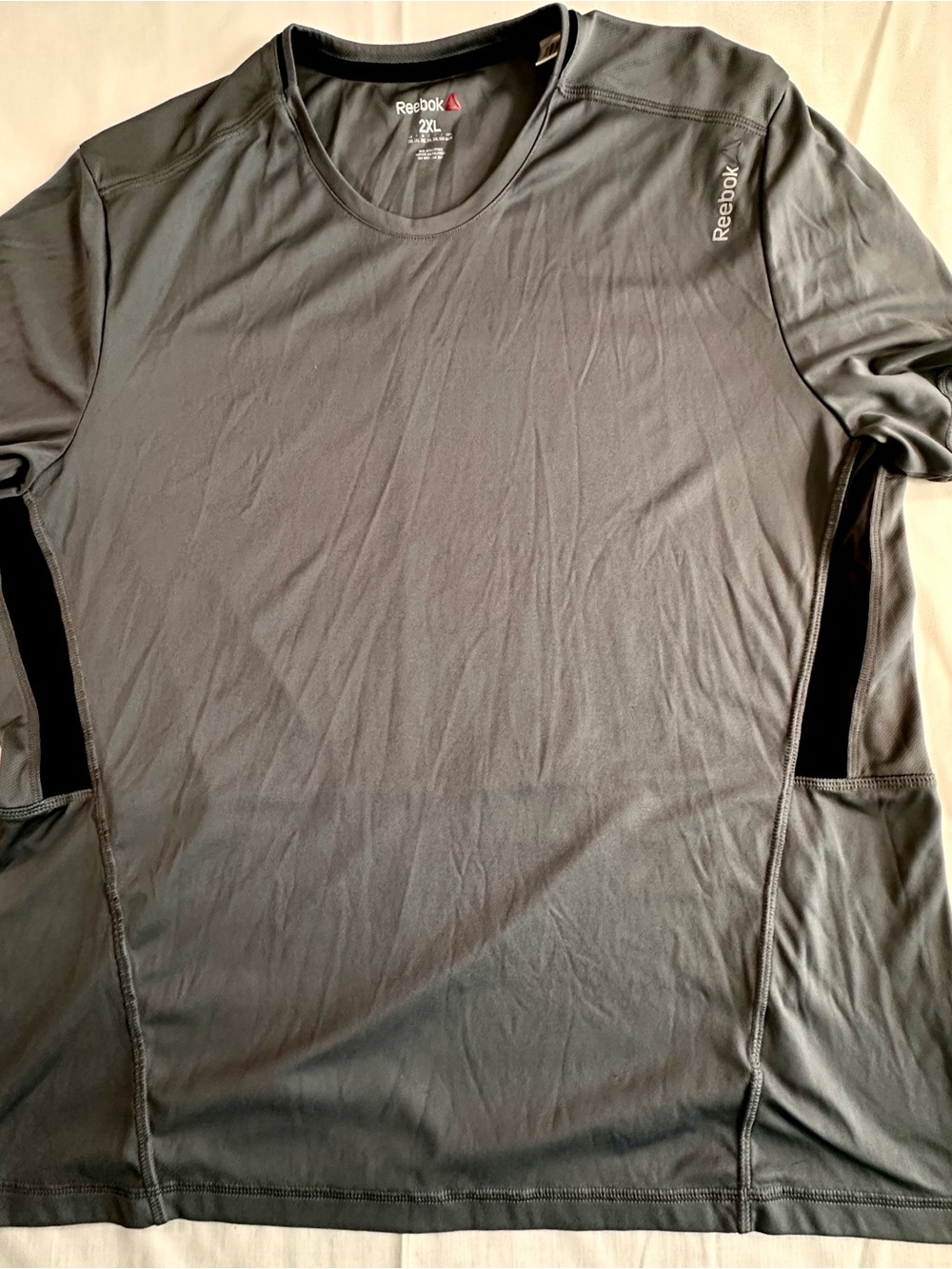 Reebok Men's Dark Gray Performance Crew Neck Polo